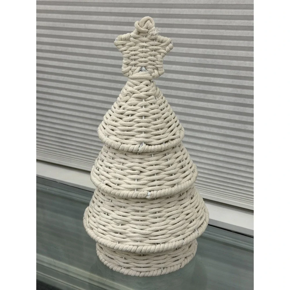 Nautical Rope Christmas Tree Natural Woven 15.5